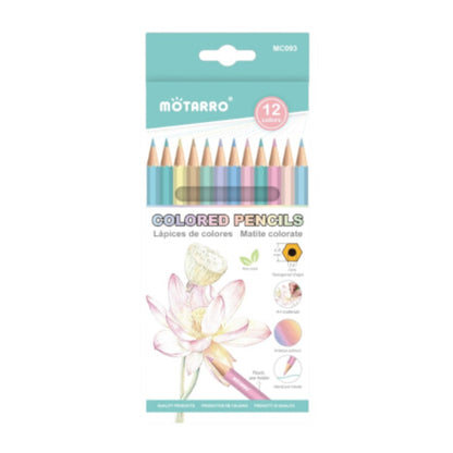 Motarro Colour Pencils -12 Colours - Pastel Colours