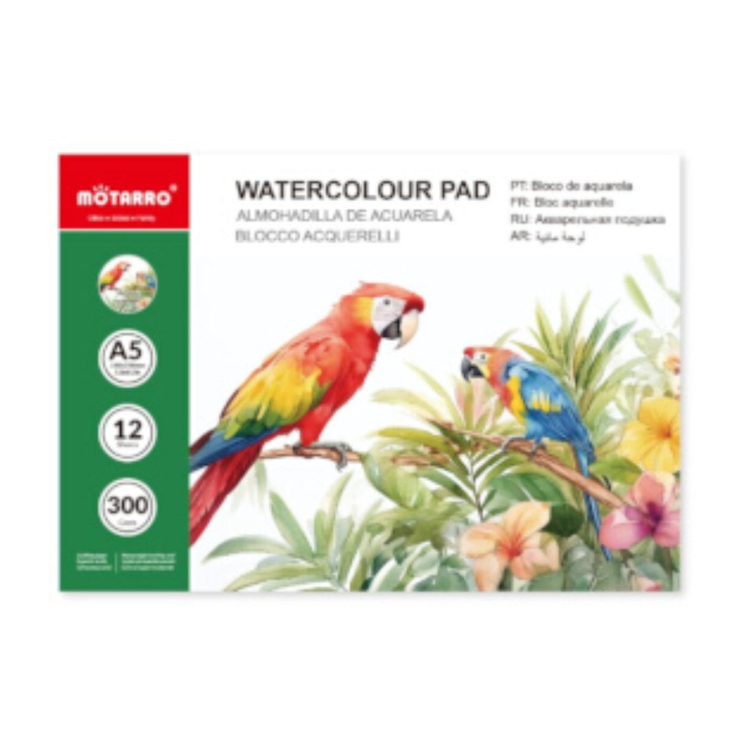 Motarro Watercolour Pad 5 Sheets - White 148x210mm