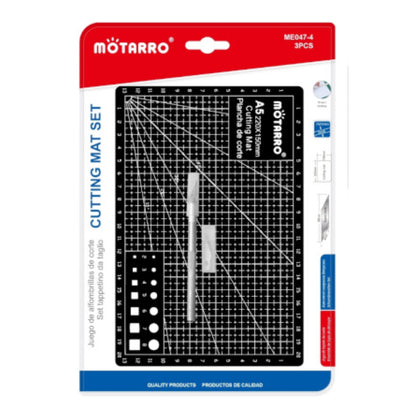 Motarro Cutting Mat Set Black A5 3PCS