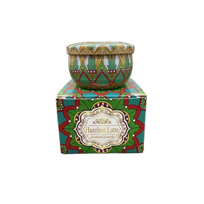 Artisan Soy Wax Scented Tin Candle - Hazelnut Latte