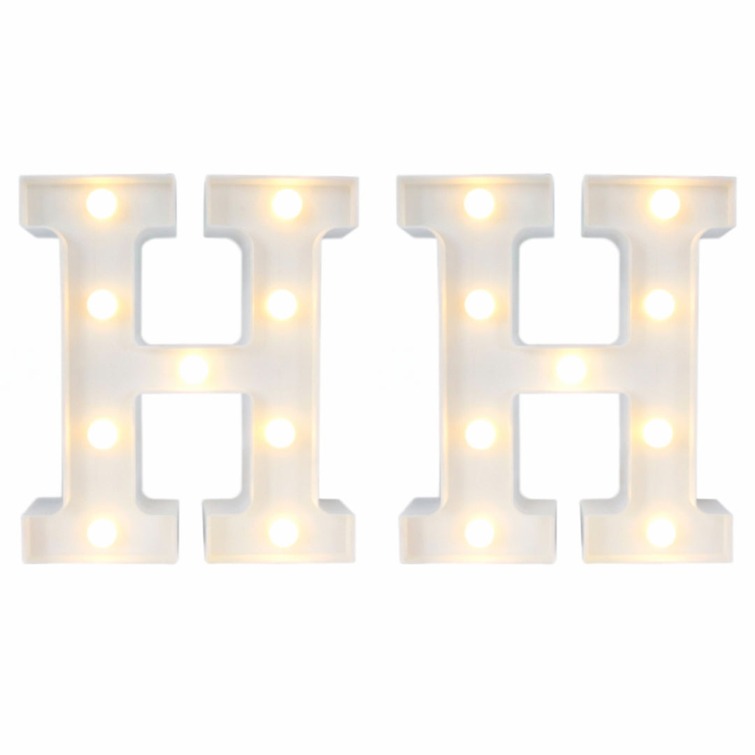 Motarro Led Letter Light 22cm - 2 Pack - White Letter H