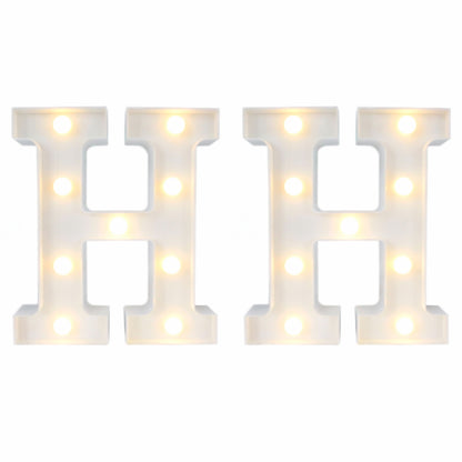 Motarro Led Letter Light 22cm - 2 Pack - White Letter H