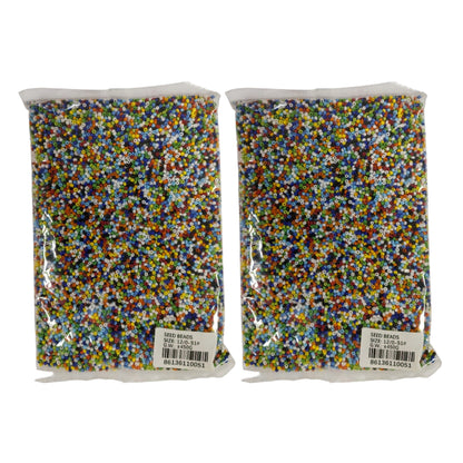 Seed Beads 450g - 2 Pack - Large Neon