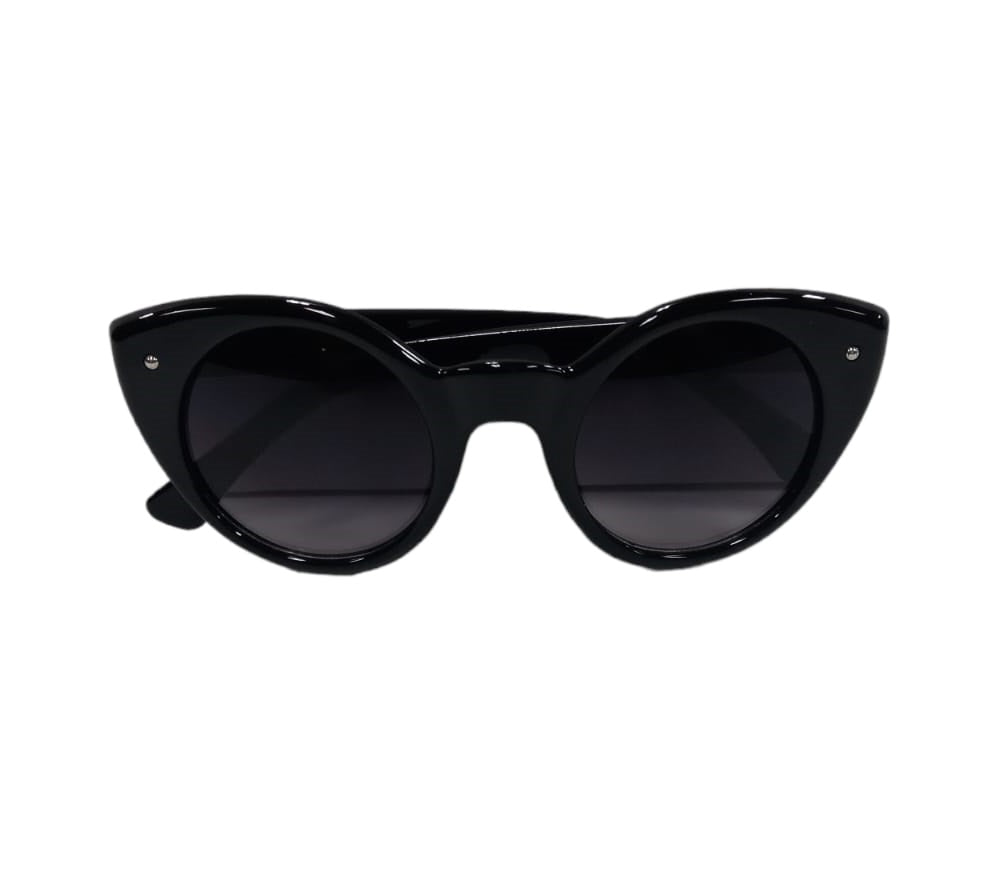 Solar X Cat-Eye Classic Sunglasses Gradient Lens UV400 - Gloss Black
