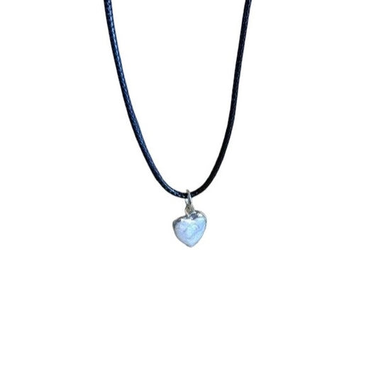 Earth Stone Collection - Heart Pearl Stone Necklace