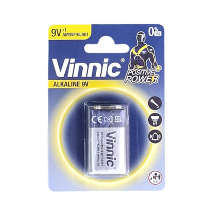Vinnic Alkaline 9V Battery - Single