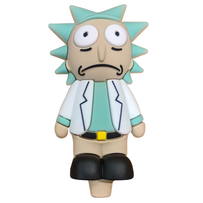 Silicone Rasta Pipe - Rick - White