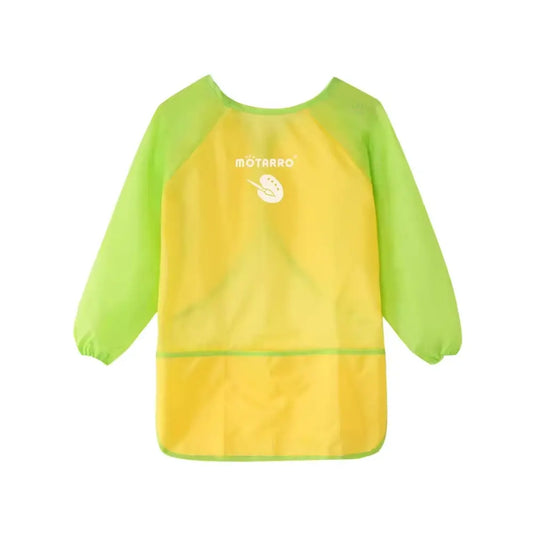 Motarro Kids Waterproof Painting Apron | Long Sleeve | Medium | Pocket - Yellow