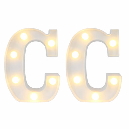 Motarro Led Letter Light 22cm - 2 Pack - White Letter C