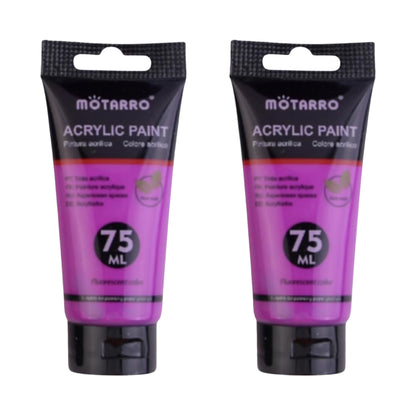 Acrylic Fluorescent Paint 75ml - 2 Pack - Purple