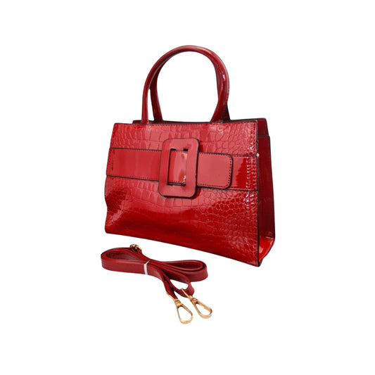 Elegant Women's Handbag with Practical Storage - Red