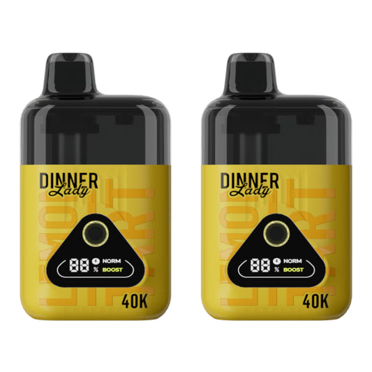 Dinner Lady Rechargeable Vape - Dessert Collection - 40K - 2 Pack - Lemon Tart