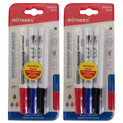 Motarro Whiteboard Marker 3 Piece 3 Color - 2 Pack
