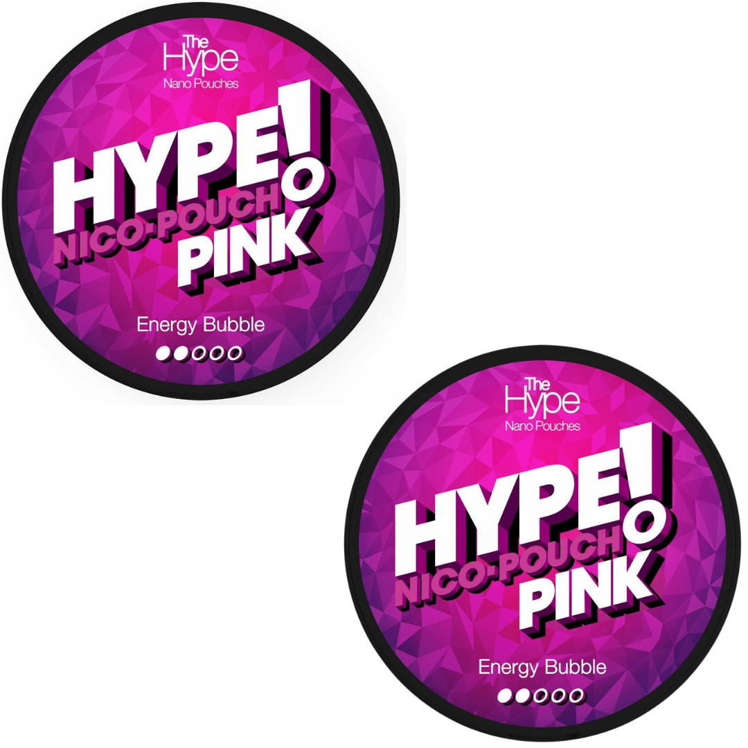 Hype Nicotine Pouches - 15 Nano Pouches 8mg - 2 Pack - Energy Bubble