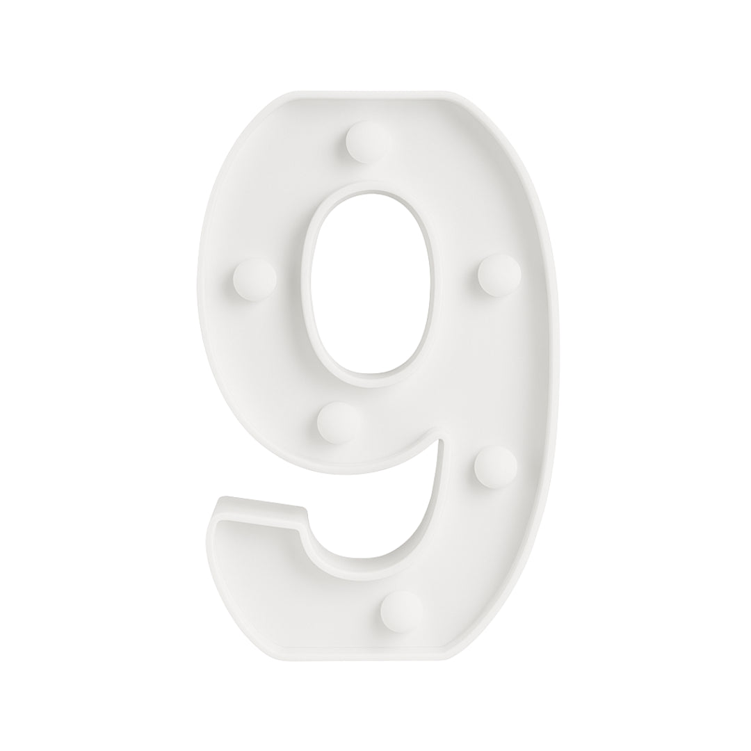 Motarro Led Numbers Light 22cm - Number 9