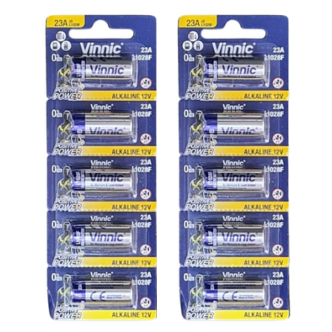 Vinnic Alkaline 12V A23 Remote Battery 5PC - 2 Pack