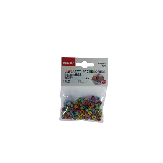 Motarro - ABC Round Colour Beads - Assorted Alphabet Beads