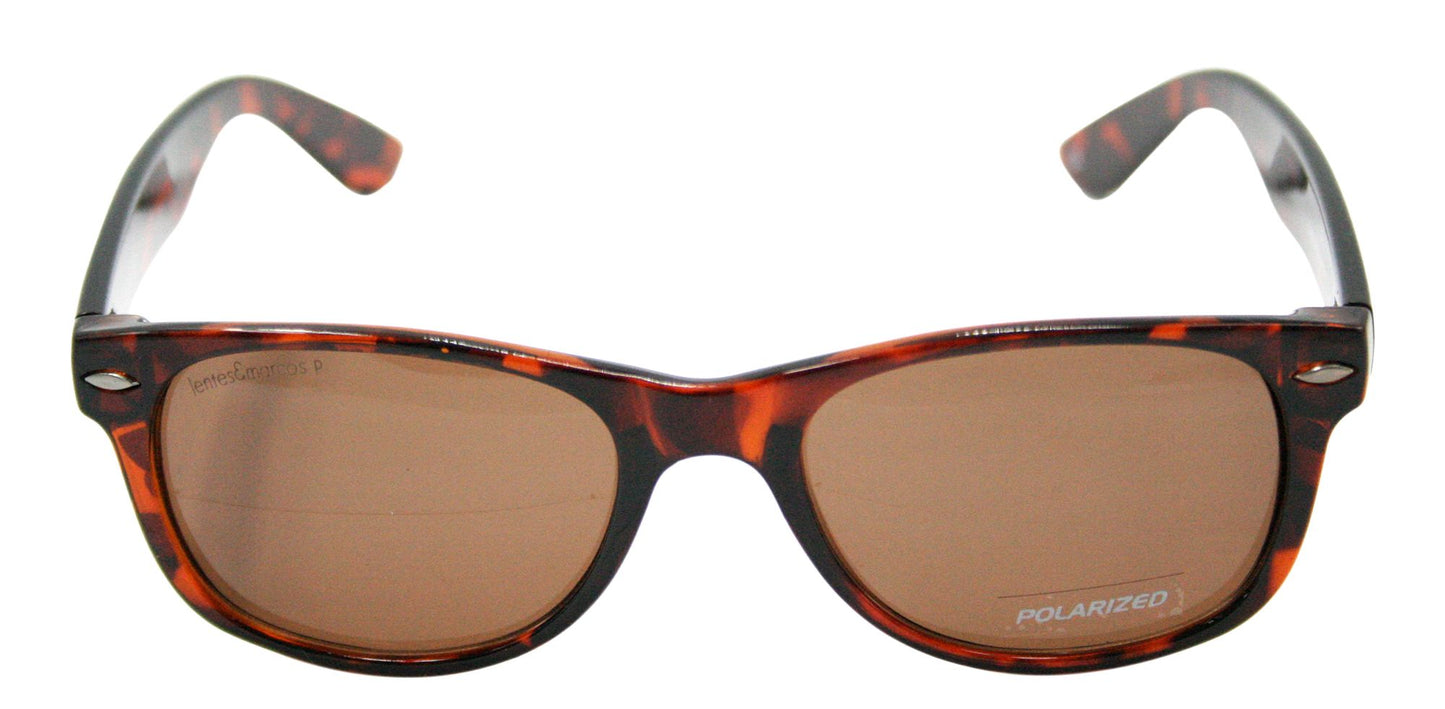 Lentes and Marcos "Prince-Lorenz" Polarised/UV400 Demi Wayfarer Sunglasses