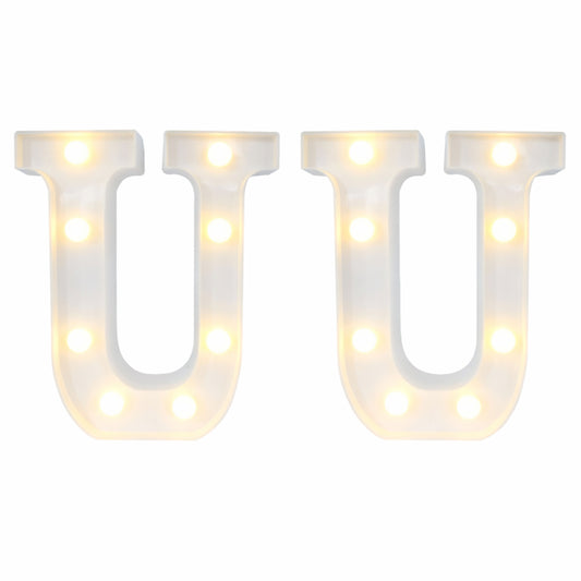 Motarro Led Letter Light 22cm - 2 Pack - White Letter U