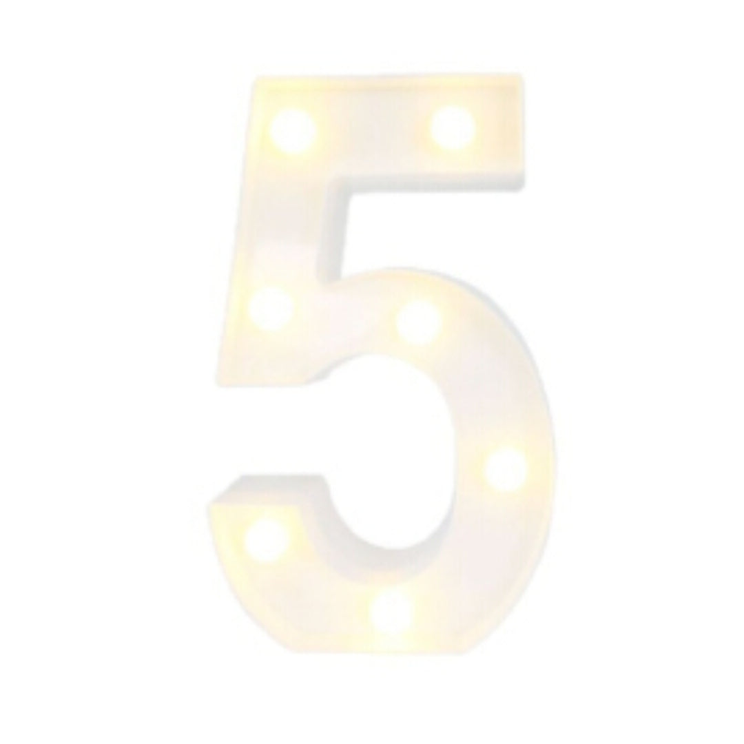 Motarro Led Numbers Light 22cm - Number 5