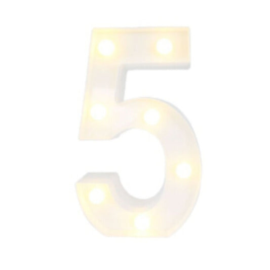 Motarro Led Numbers Light 22cm - Number 5