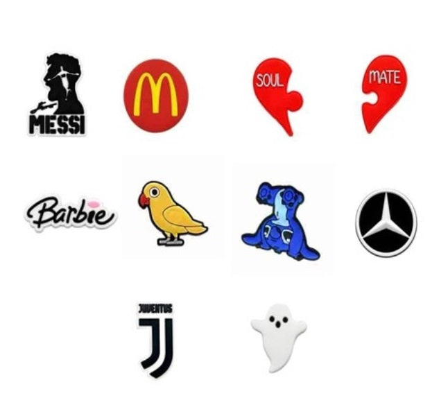 Shoe Charms - 10 Pieces - Combo M