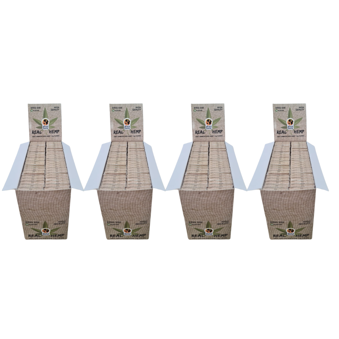 Africa Flame 100% Hemp Rolling Paper - 50 Booklets - 4 Pack