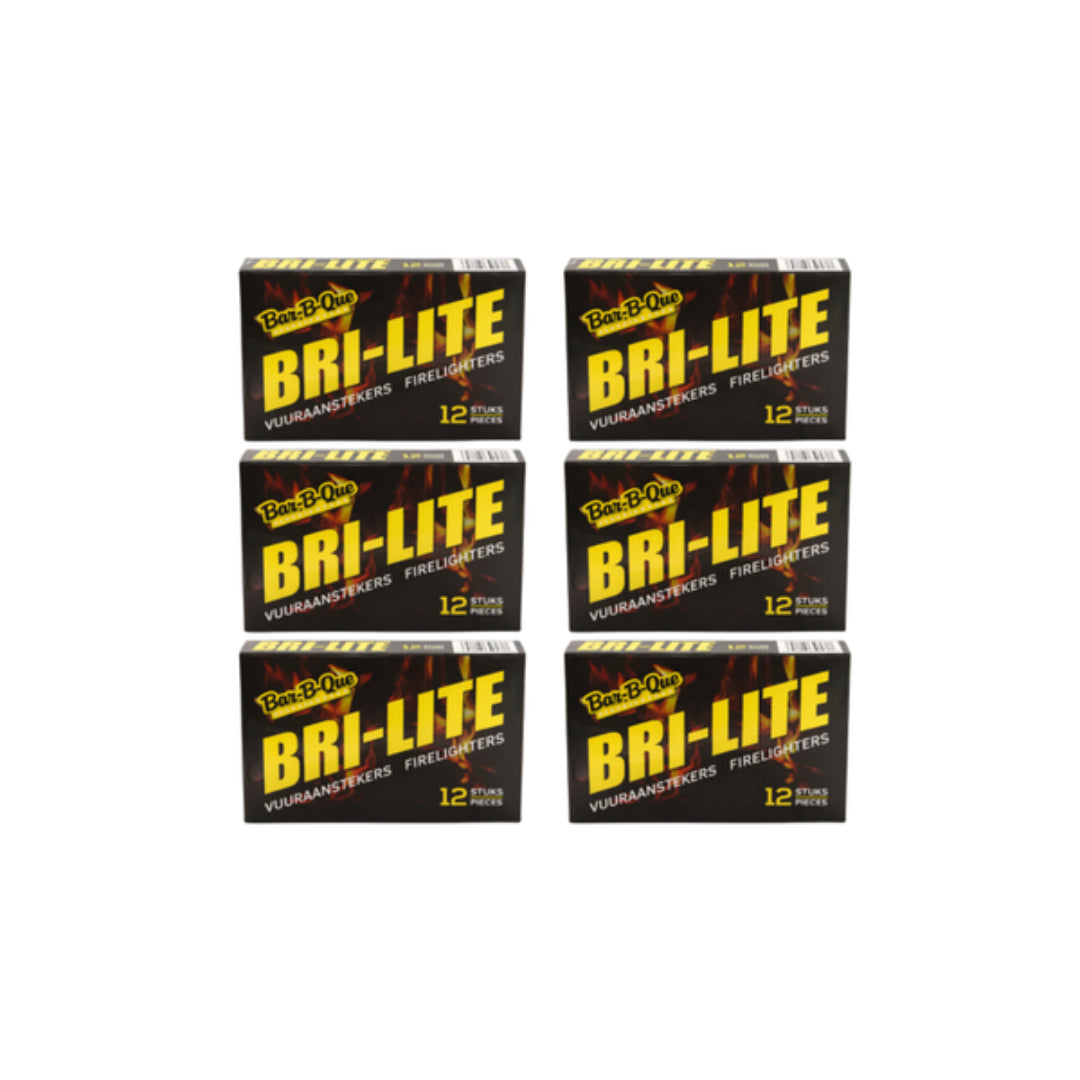 Bri-Lite Individually Wrapped Fire Lighters 12-pieces - 6 Pack