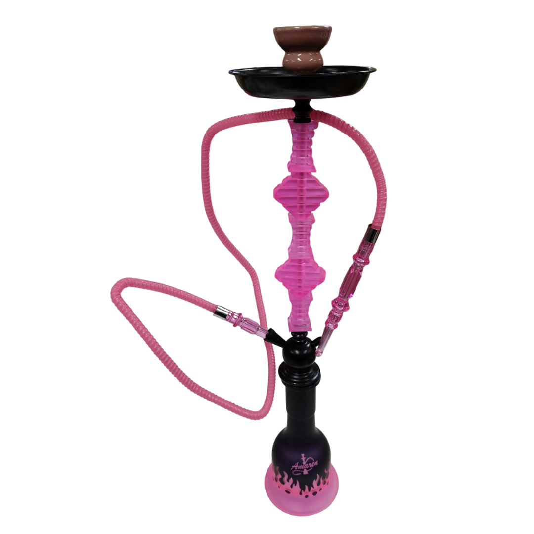 Amaren Ceramic Head Flame Hookah - Single Large - Pink