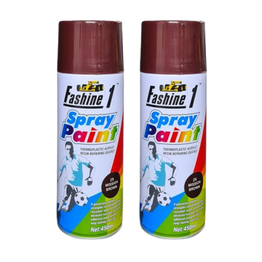 Fashine 1- Spray Paint 450ml - Mission Brown 2 Pack