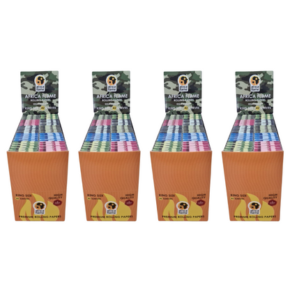 Africa Flame Rolling Paper King Size - 50 Booklets - Army - 4 Pack