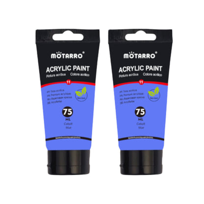 Motarro Acrylic Paint 75ml - Cobalt Blue 2 Pack
