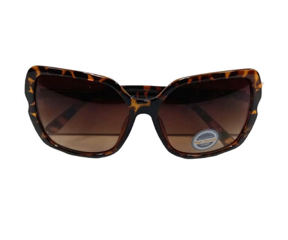 Solar X Oversized Sunglasses with Gradient Lens UV400 - Brown