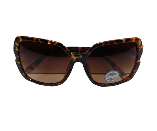 Solar X Oversized Sunglasses with Gradient Lens UV400 - Brown