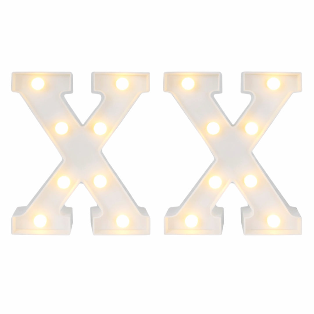 Motarro Led Letter Light 22cm - 2 Pack - White Letter X
