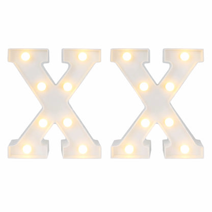 Motarro Led Letter Light 22cm - 2 Pack - White Letter X