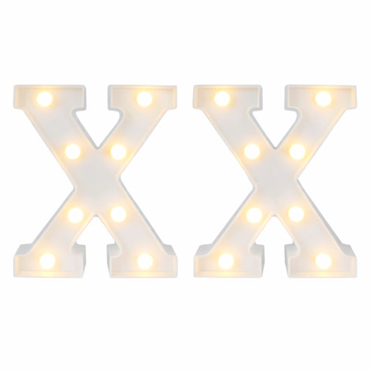 Motarro Led Letter Light 22cm - 2 Pack - White Letter X