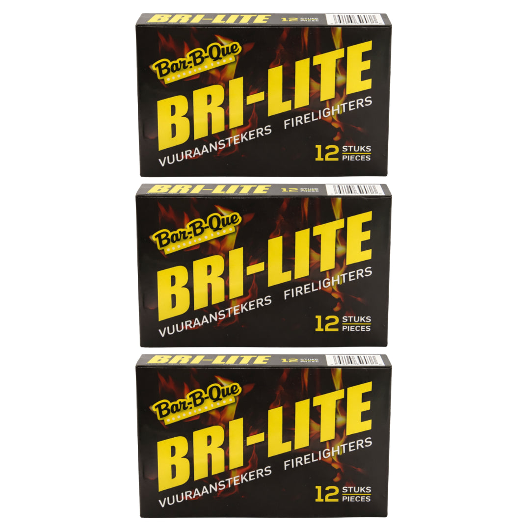 Bri-Lite Individually Wrapped Fire Lighters 12-pieces - 3 Pack