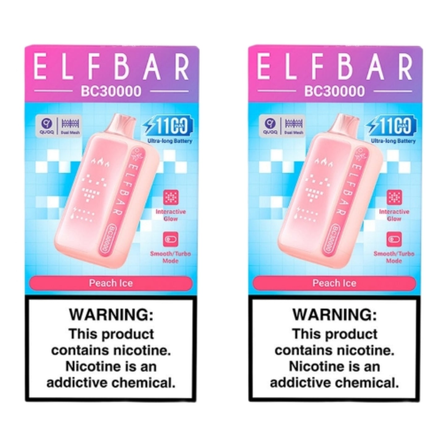 Elf Bar BC30000 Disposable Vape - Peach Ice (Pack of 2)