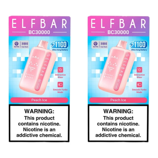 Elf Bar BC30000 Disposable Vape - Peach Ice (Pack of 2)
