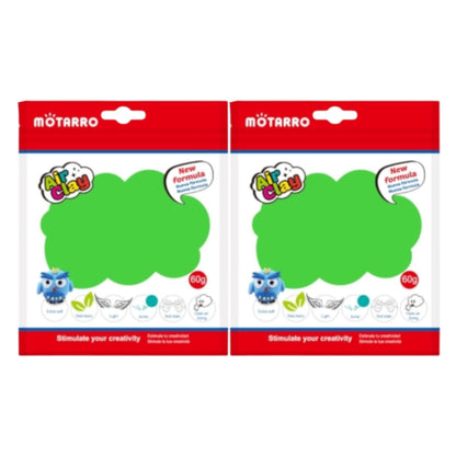 Motarro Air Clay 60g - Lime Green 2 Pack
