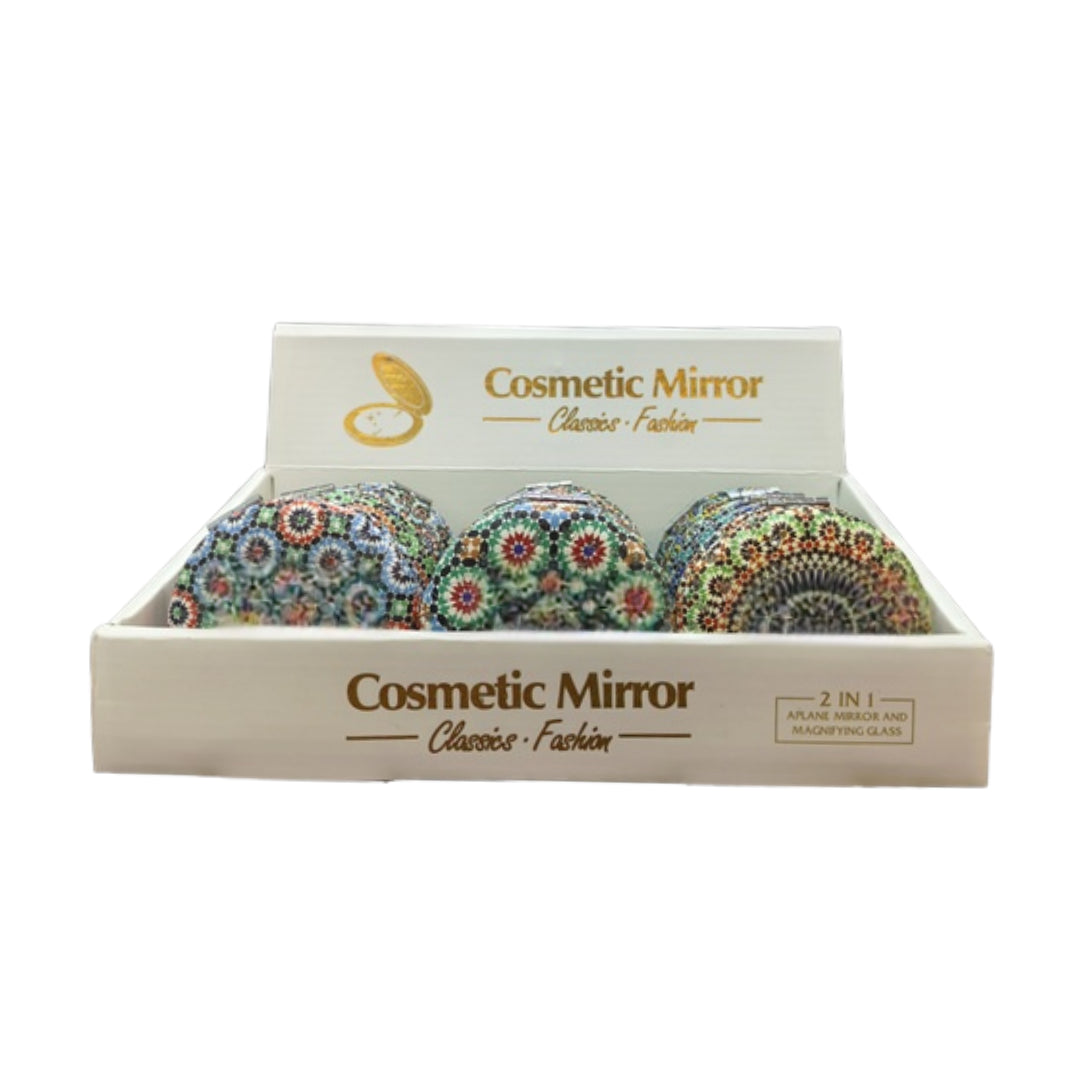 Cosmetic Mirror Diamond Print - 12 Pack