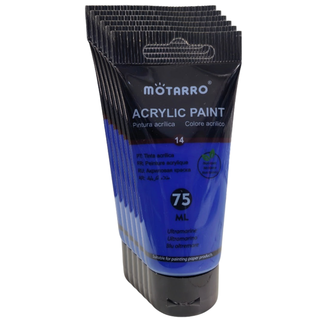 Motarro - Acrylic Paint - 75ml - 6 Pack - Ultramarine