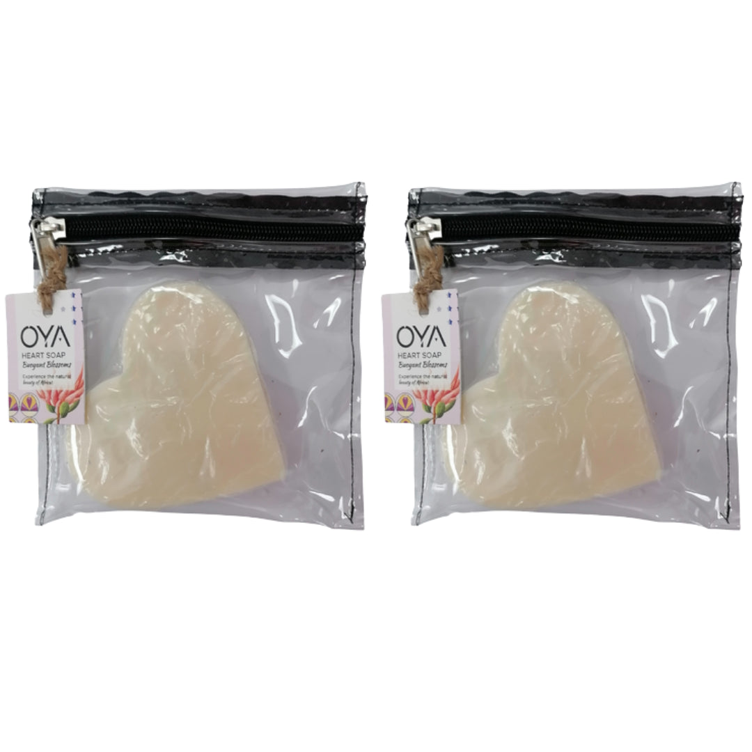 Oya Heart Soap Large - Buoyant Blossoms 2 Pack