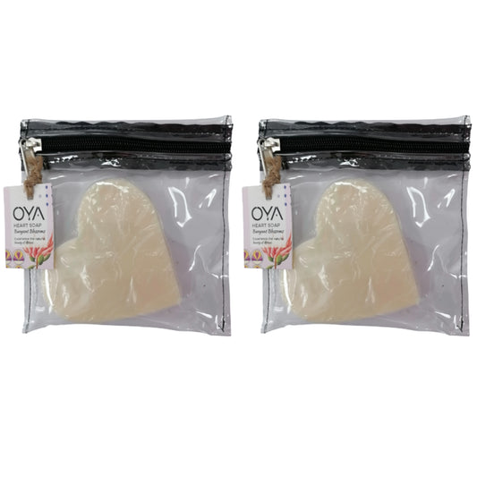 Oya Heart Soap Large - Buoyant Blossoms 2 Pack