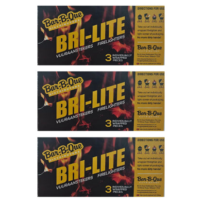 Bri-Lite Individually Wrapped Fire Lighters 3 Piece - 3 Pack