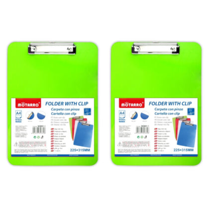 Motarro Clipboard 315x225mm - 2 Pack - Green