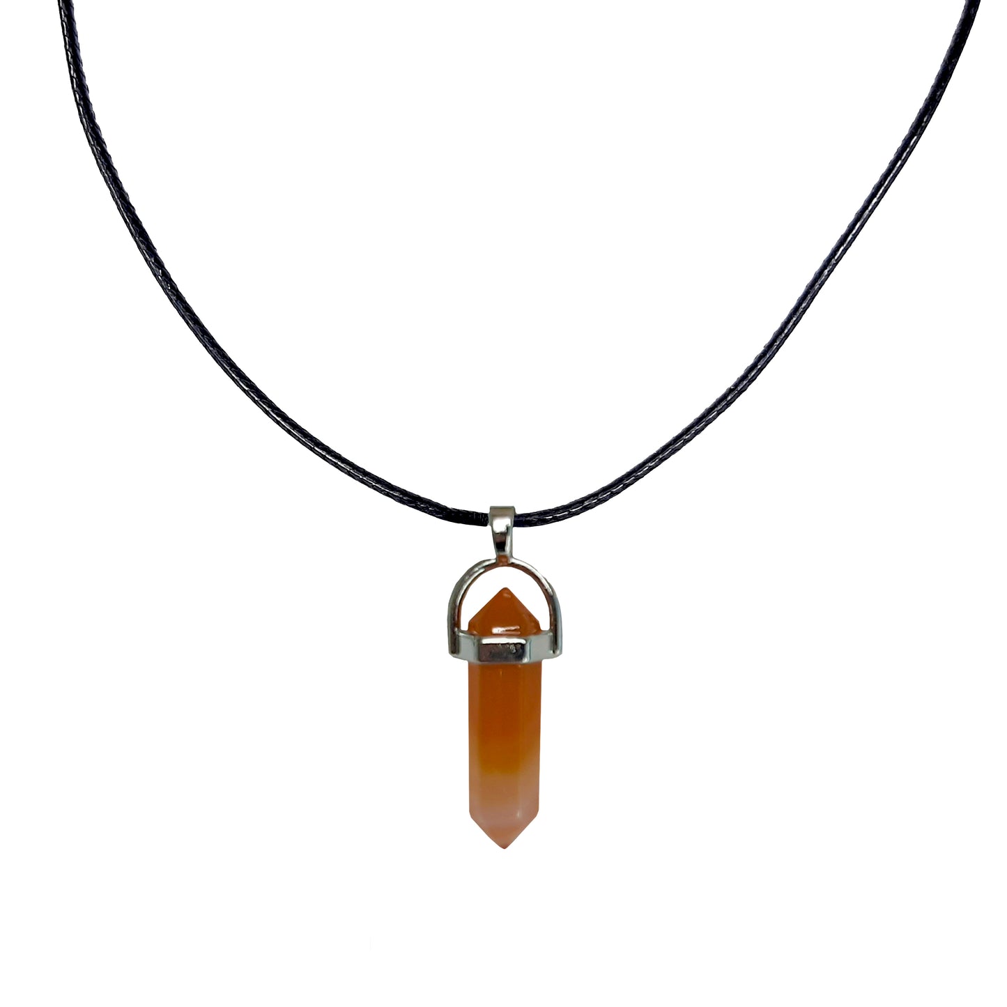 Earth Stone Collection - Bullet Carnelian Stone Necklace