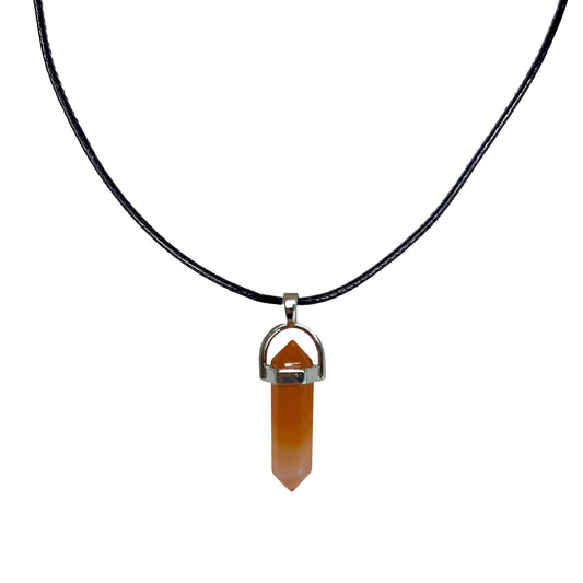 Earth Stone Collection - Bullet Carnelian Stone Necklace