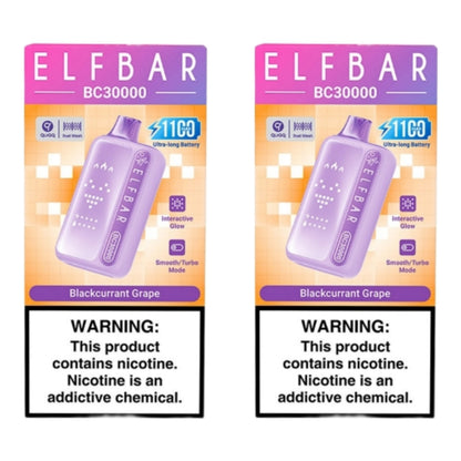 Elf Bar BC30000 Disposable Vape - Blackcurrant Grape (Pack of 2)